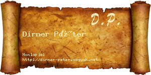Dirner Péter névjegykártya