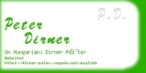 peter dirner business card